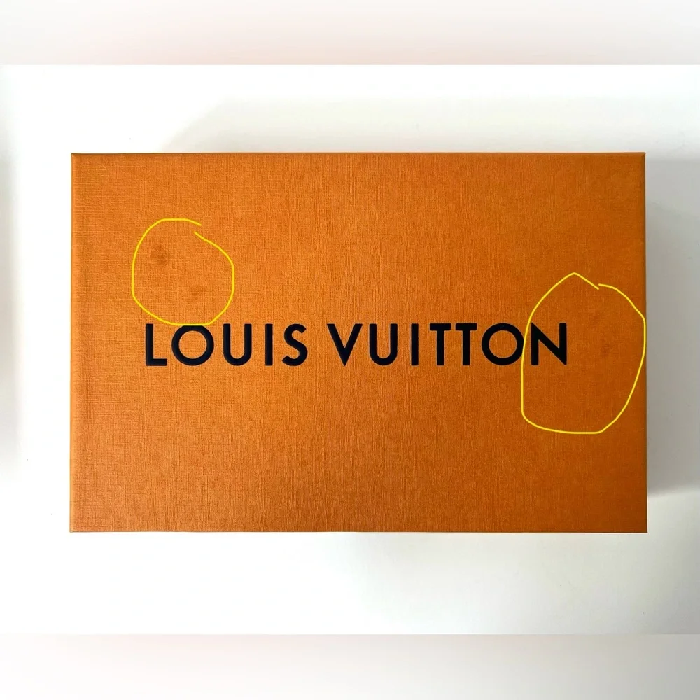 Louis Vuitton Signature Orange Sliding Storage Box, Size 8.25 x 5.5 x 1.75 in